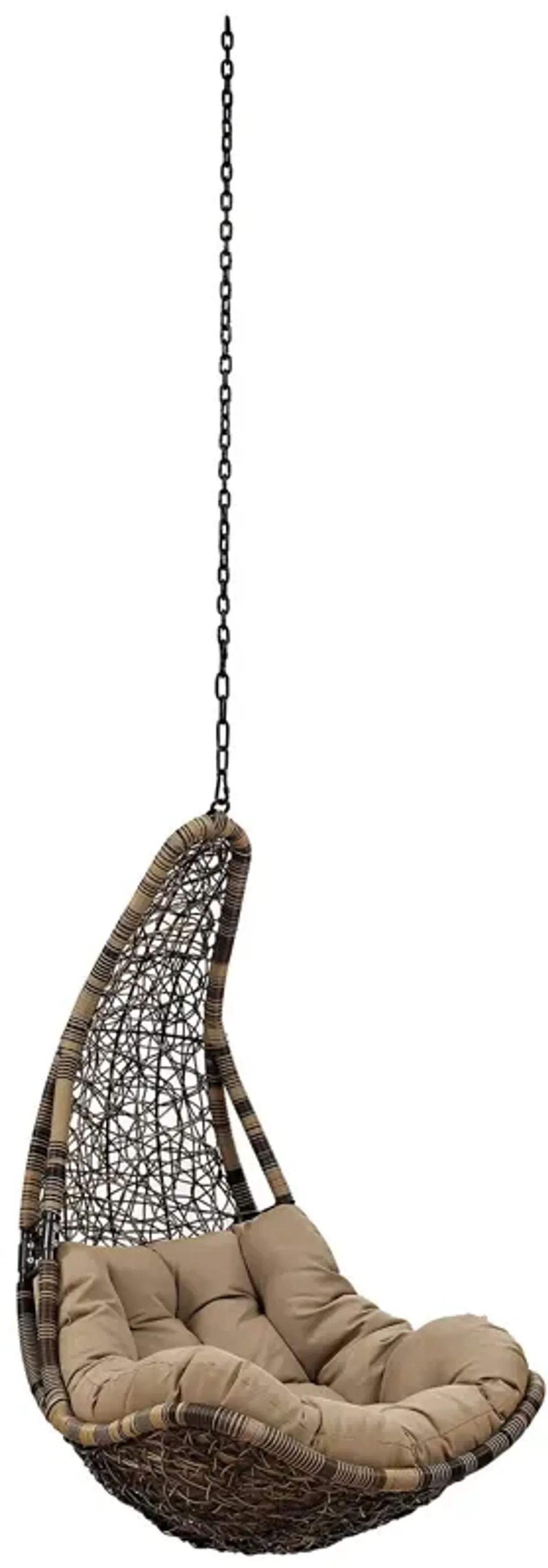 Abate Outdoor Patio Swing Chair Without Stand by Modway Gray White