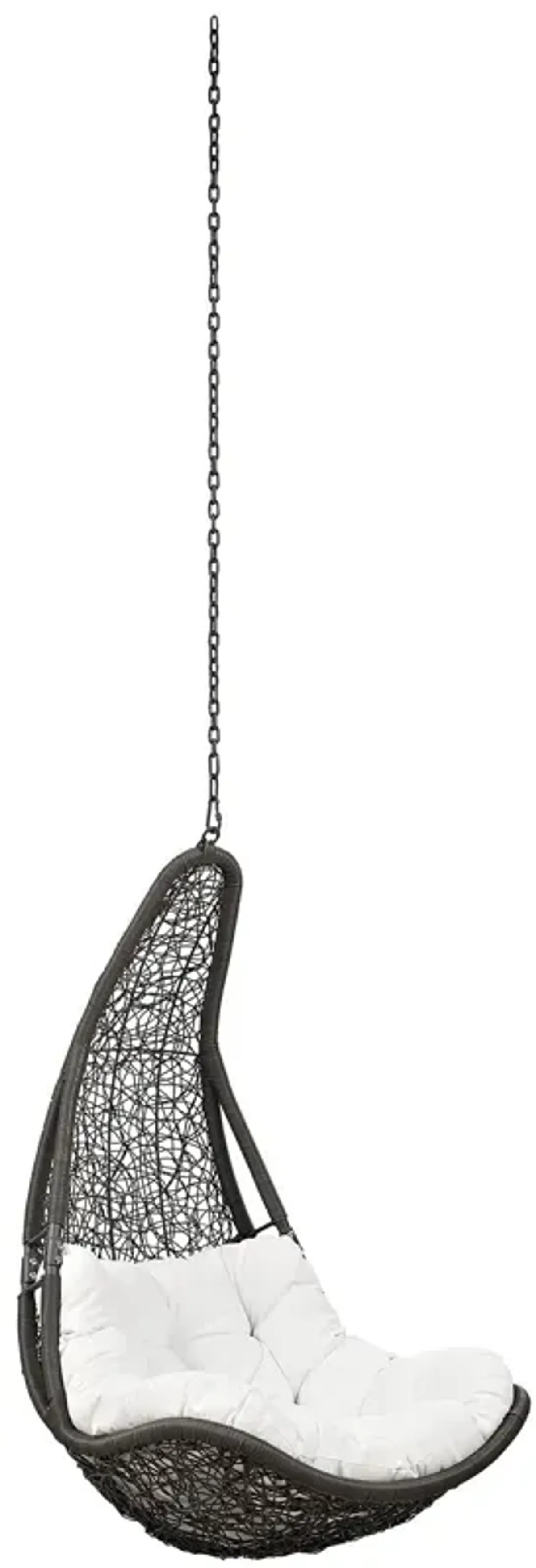 Abate Outdoor Patio Swing Chair Without Stand by Modway Gray White