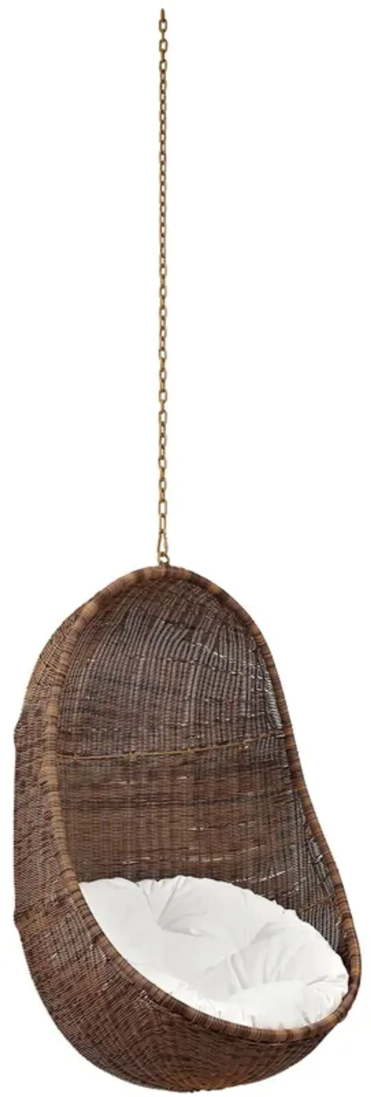 Bean Outdoor Patio Swing Chair Without Stand by Modway Coffee White