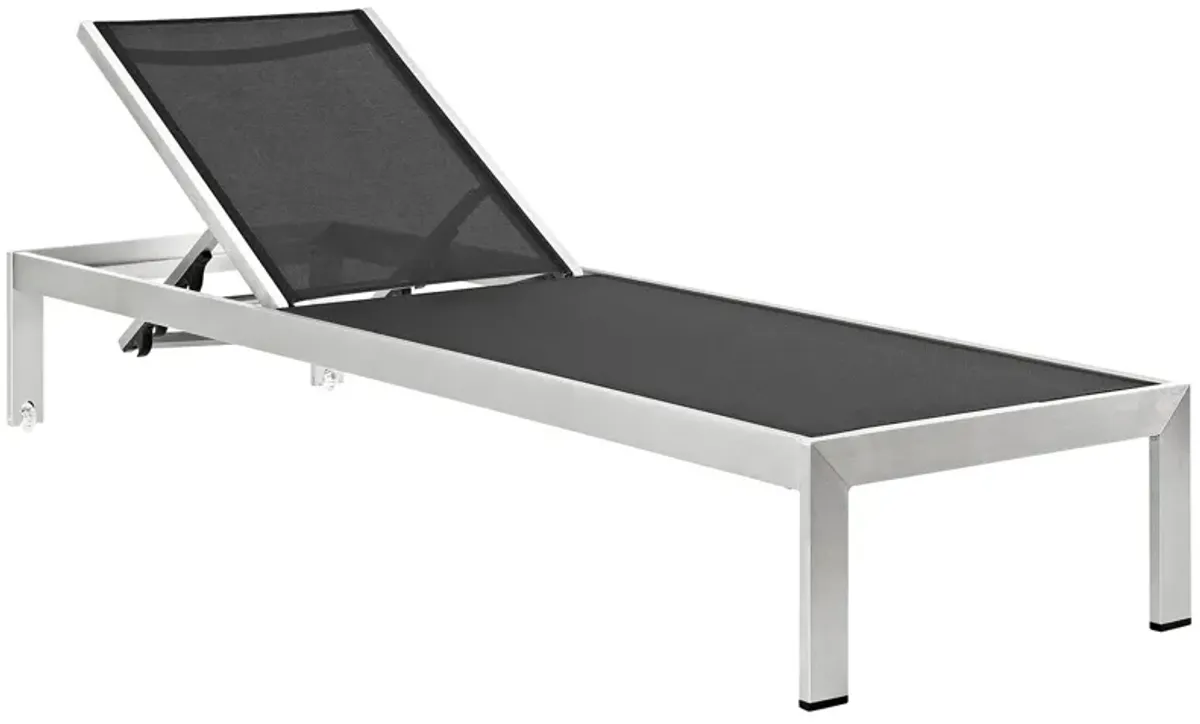 Shore Outdoor Patio Aluminum Chaise with Cushions by Modway