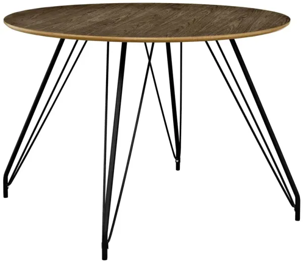 Satellite Circular Dining Table by Modway Walnut