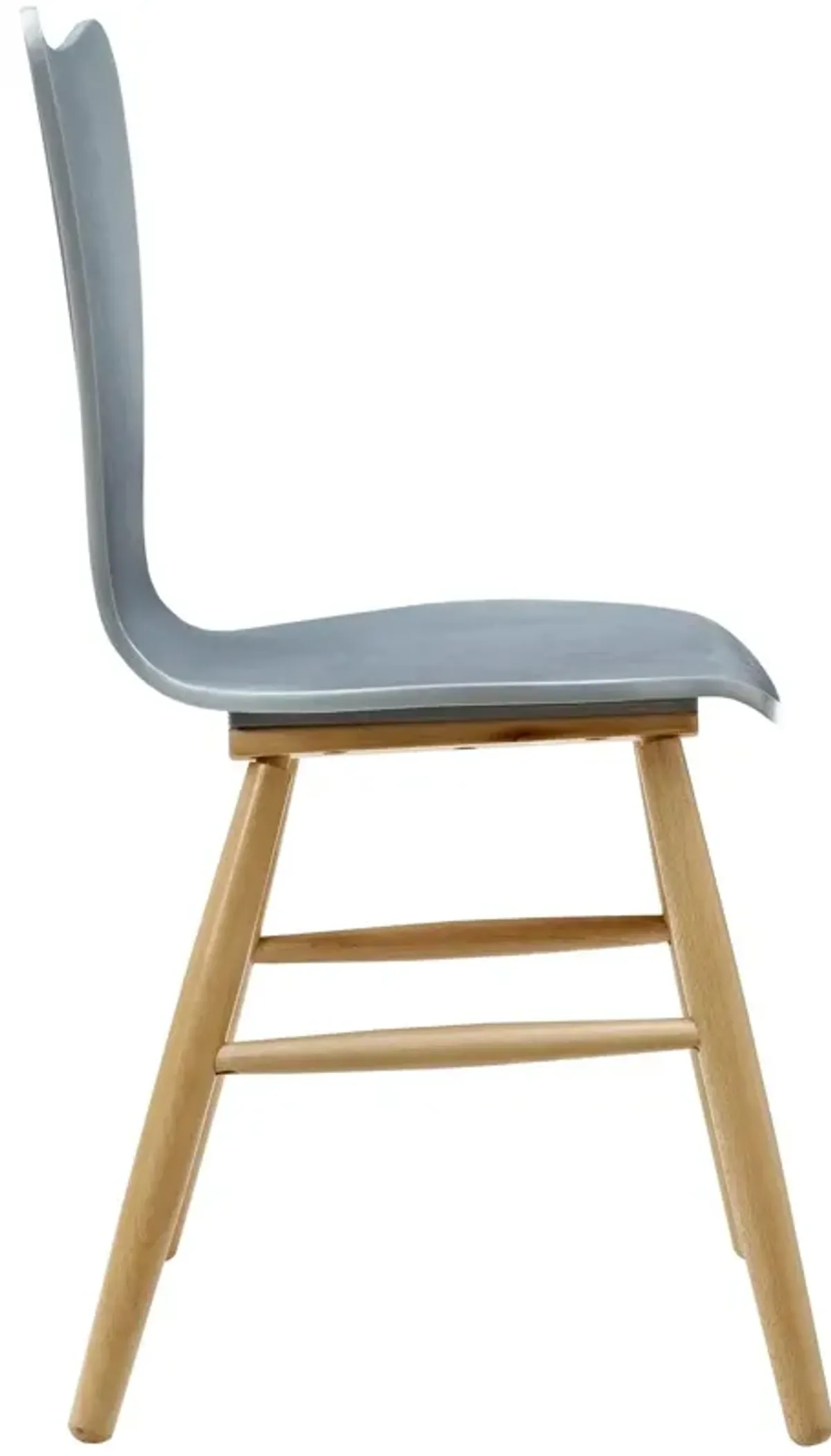 Cascade Wood Dining Chair by Modway Gray