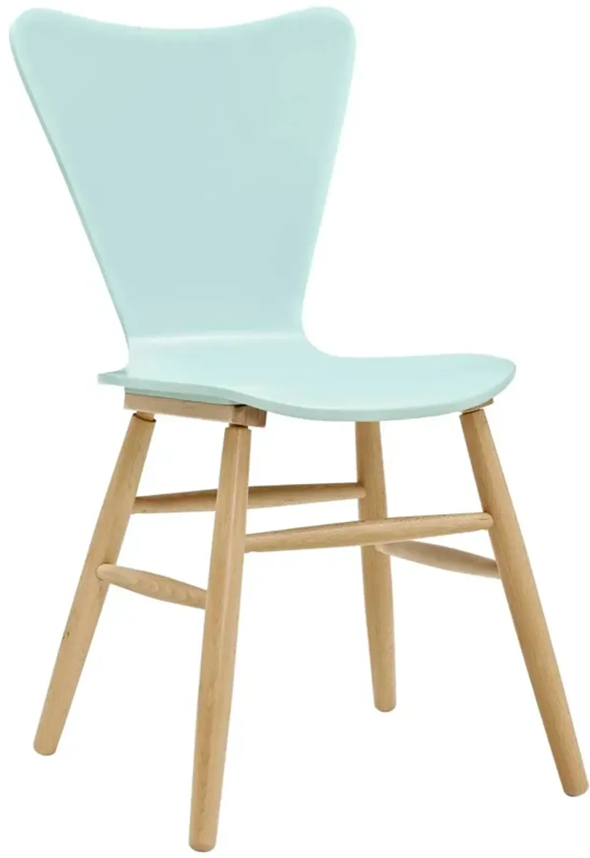 Cascade Wood Dining Chair by Modway Light Blue