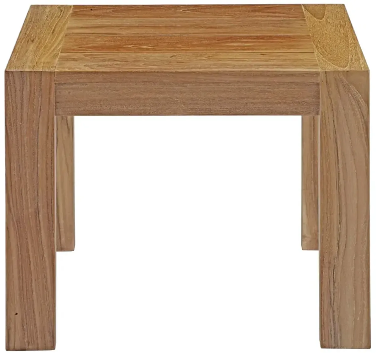 Upland Outdoor Patio Wood Side Table by Modway Natural