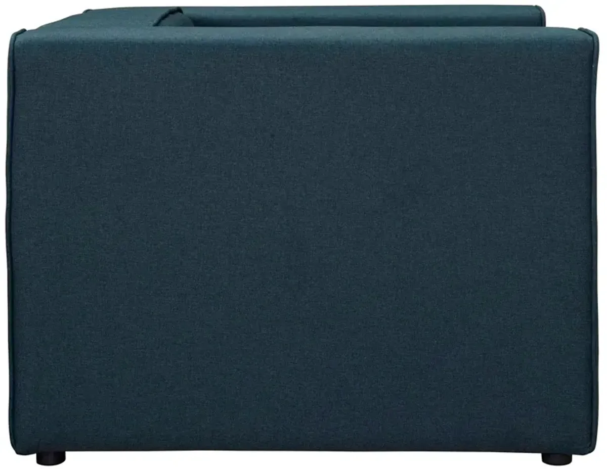 Mingle Upholstered Fabric Armchair by Modway Blue
