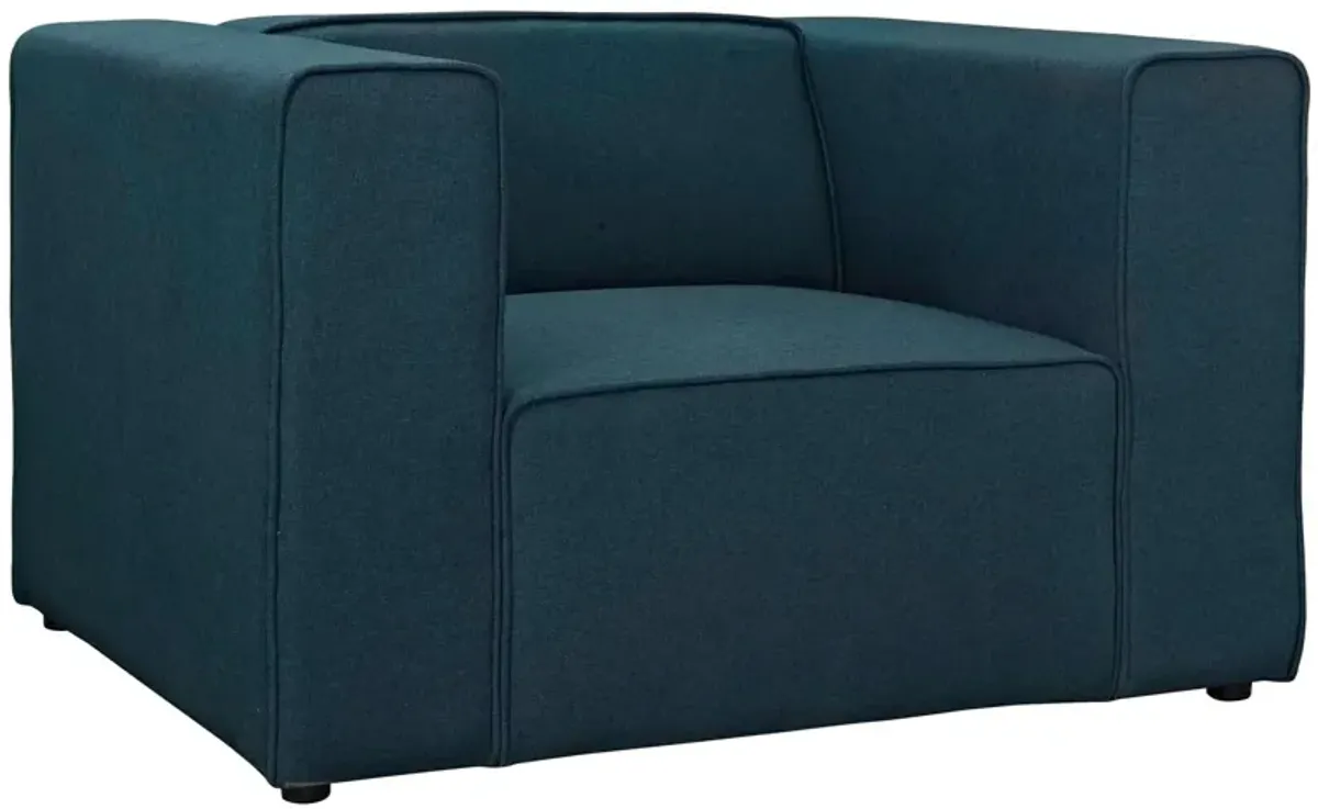 Mingle Upholstered Fabric Armchair by Modway Blue