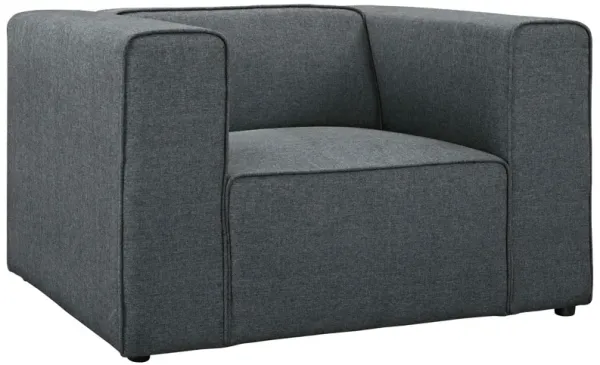 Mingle Upholstered Fabric Armchair by Modway Gray