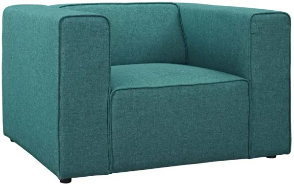 Mingle Upholstered Fabric Armchair by Modway Teal