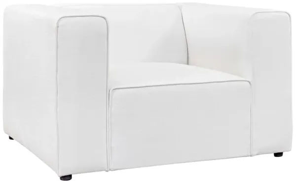Mingle Upholstered Fabric Armchair by Modway White