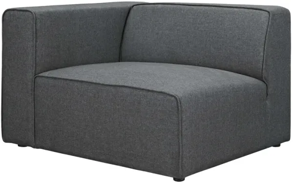 Mingle Fabric Left-Facing Sofa by Modway Gray
