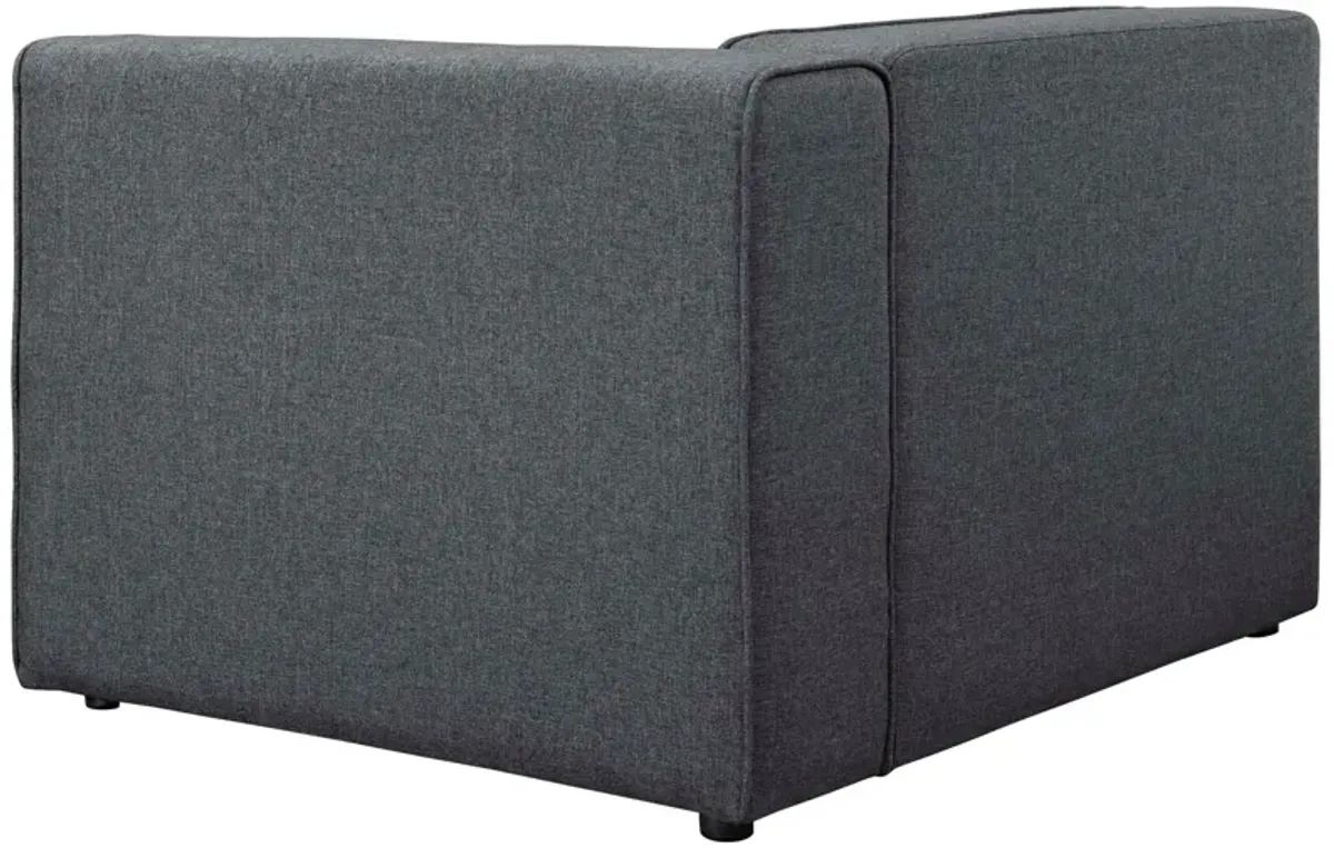 Mingle Fabric Right-Facing Sofa by Modway Gray