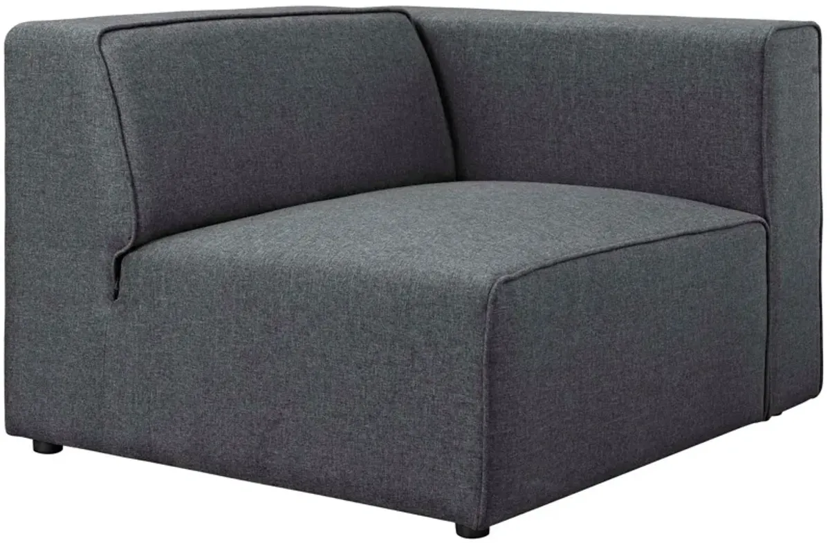 Mingle Fabric Right-Facing Sofa by Modway Gray