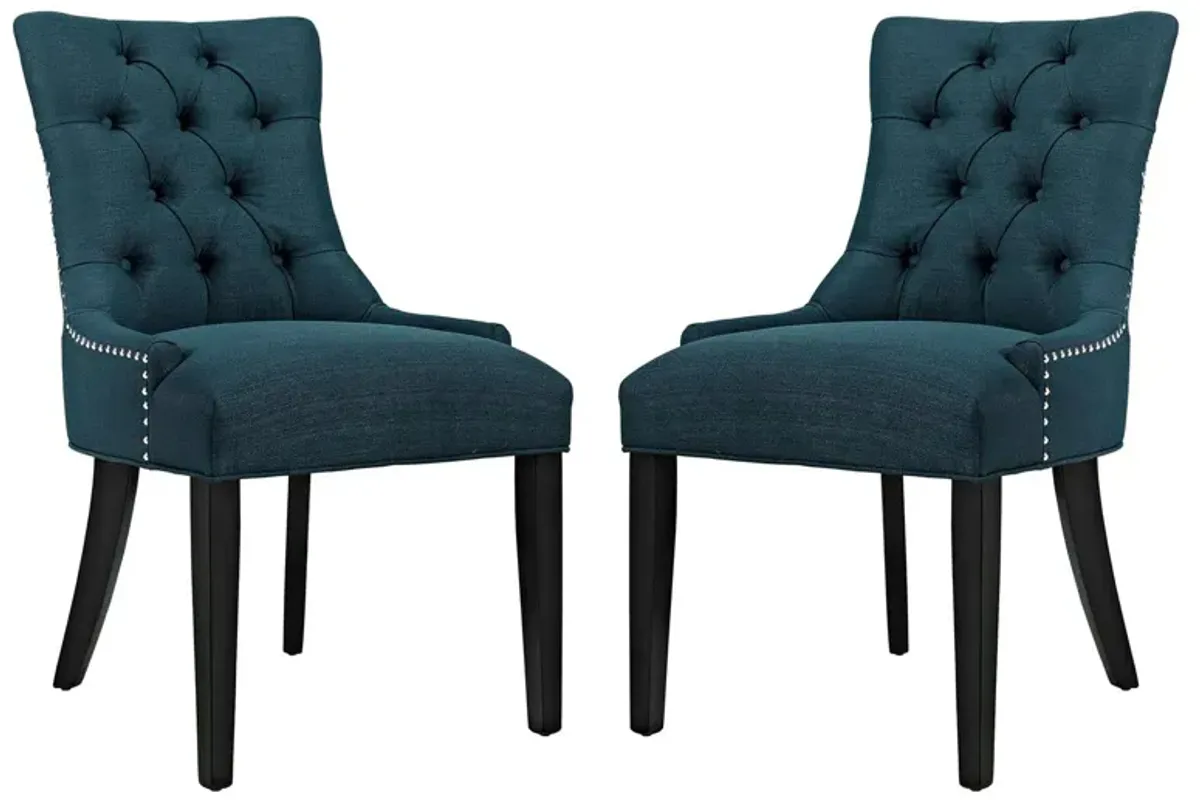 Regent Fabric Dining Side Chair Set of 2 by Modway Green
