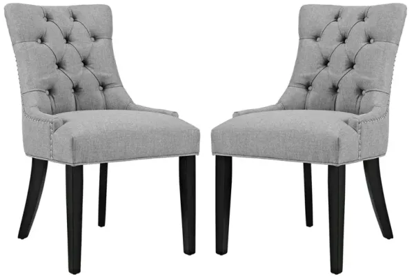 Regent Fabric Dining Side Chair Set of 2 by Modway Light Gray