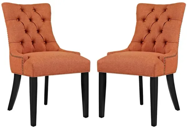 Regent Fabric Dining Side Chair Set of 2 by Modway Orange