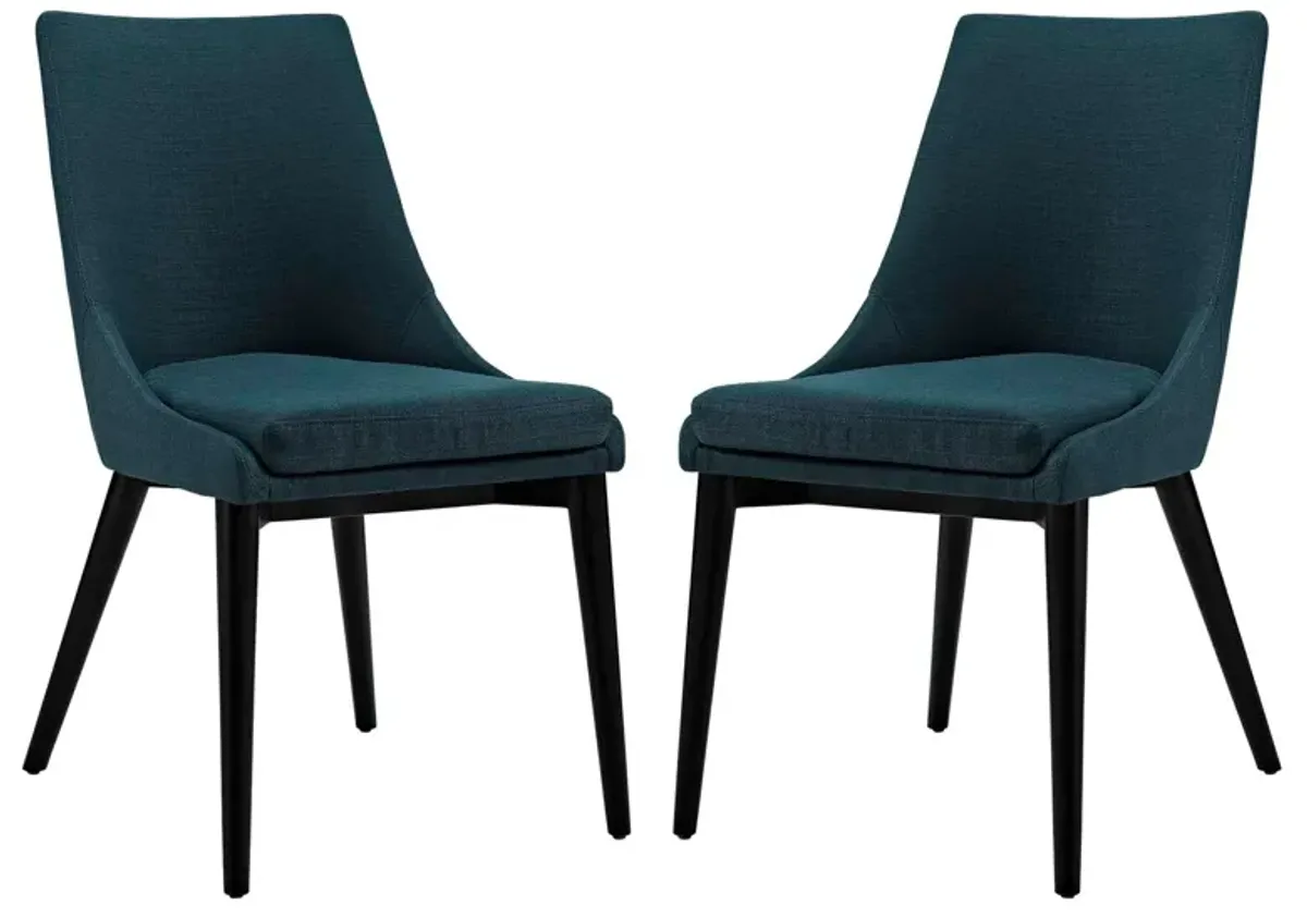 Viscount Dining Side Chair Fabric Set of 2 by Modway Brown