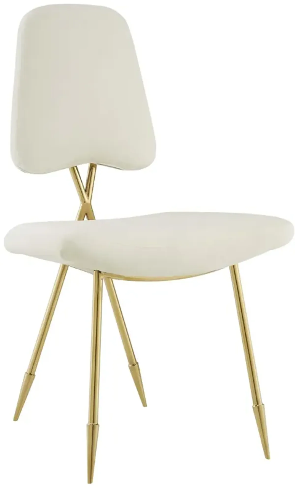 Ponder Performance Velvet Dining Side Chair by Modway Ivory