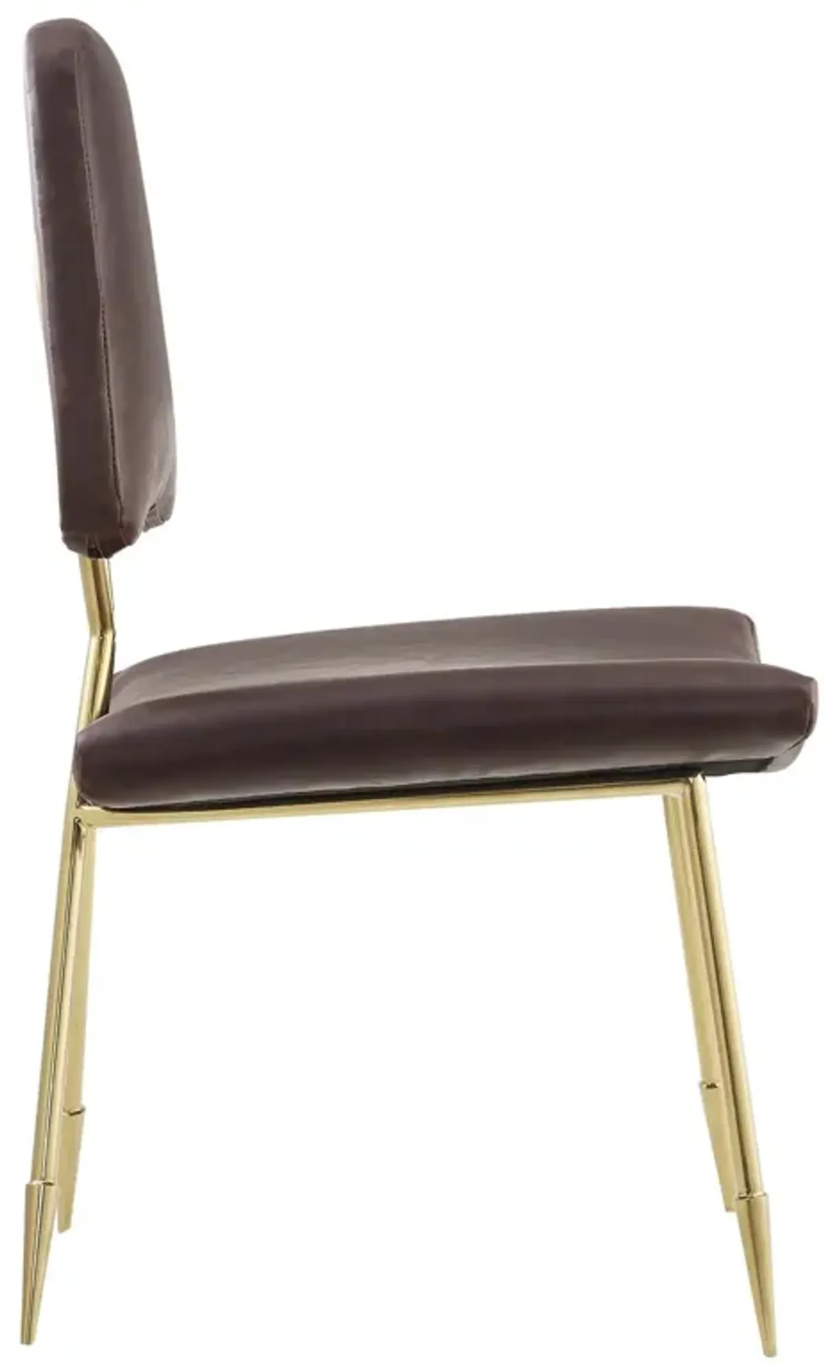 Ponder Antique Faux Leather Dining Side Chair by Modway Brown