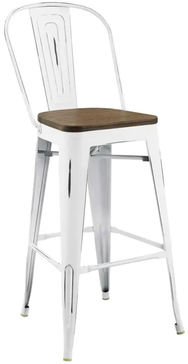 Promenade Bar Stool by Modway White