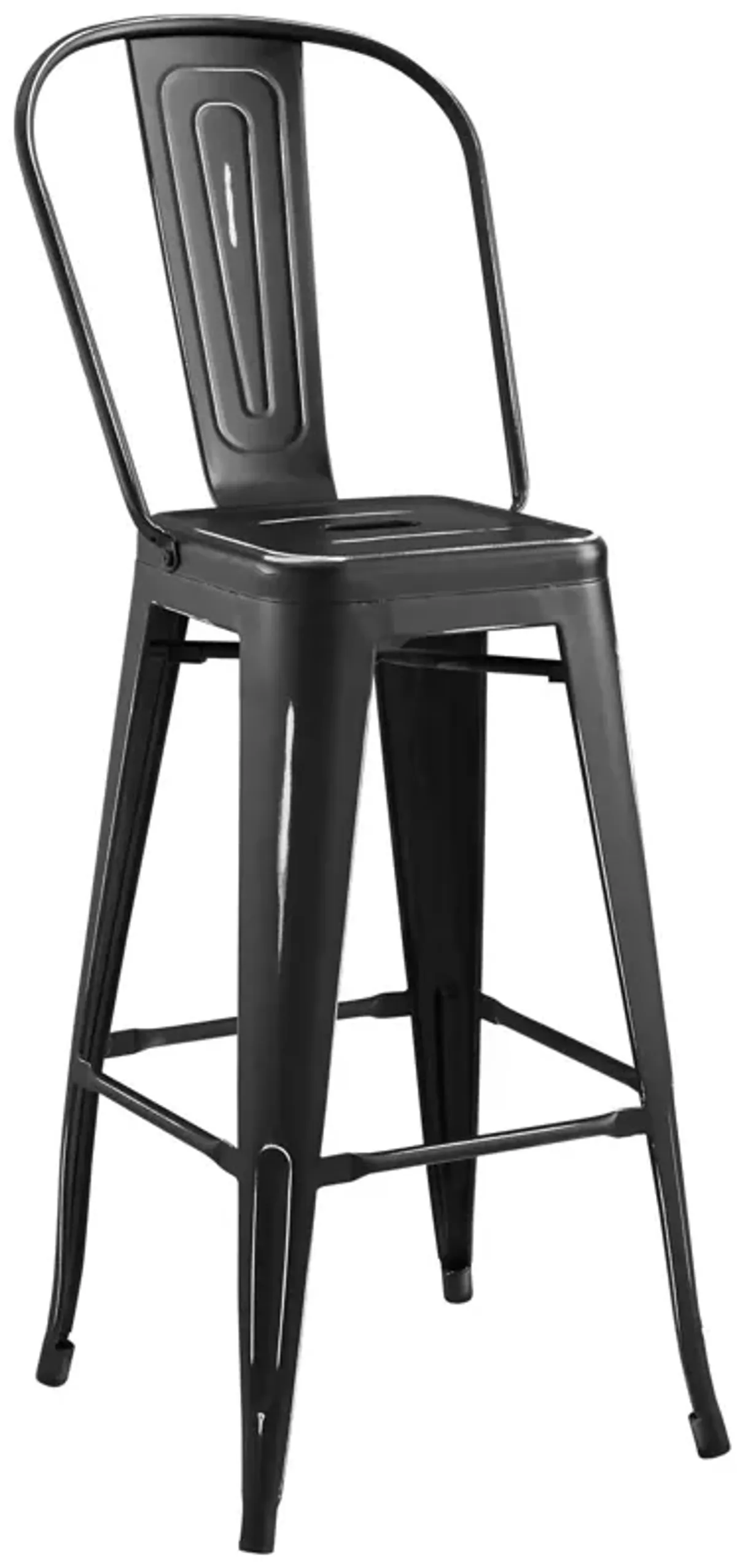 Promenade Metal Bar Side Stool by Modway Gunmetal