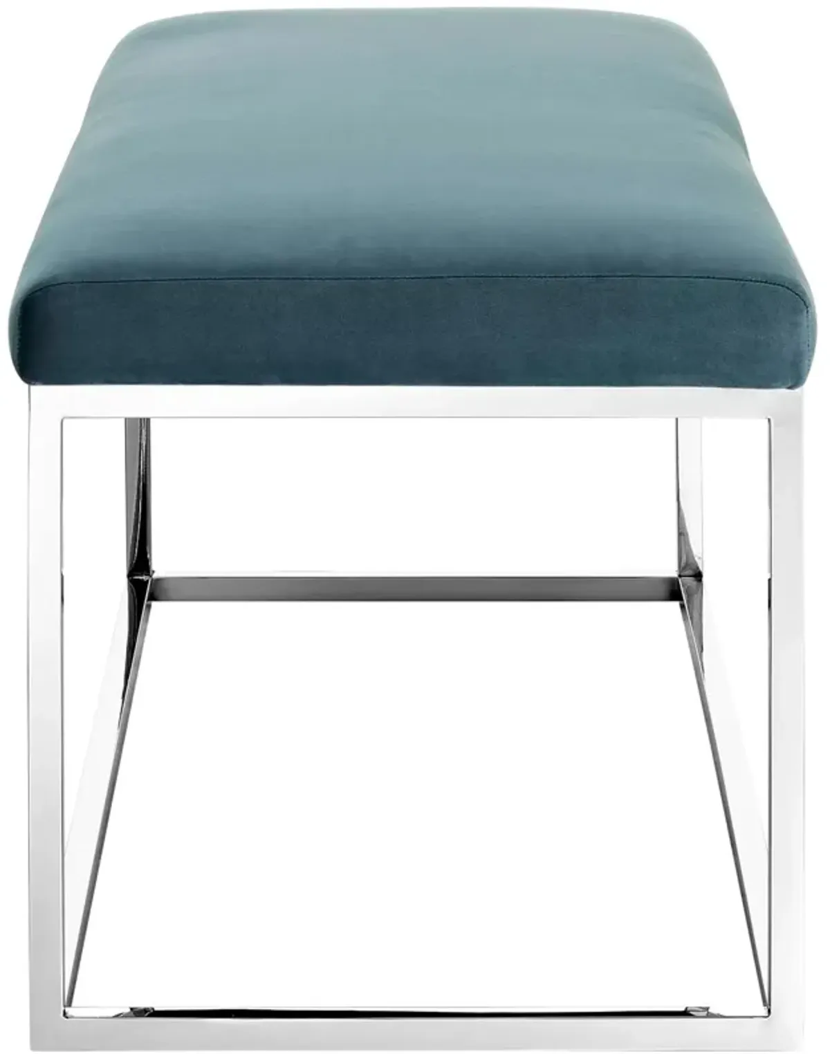Anticipate Performance Velvet Bench by Modway Sea Blue