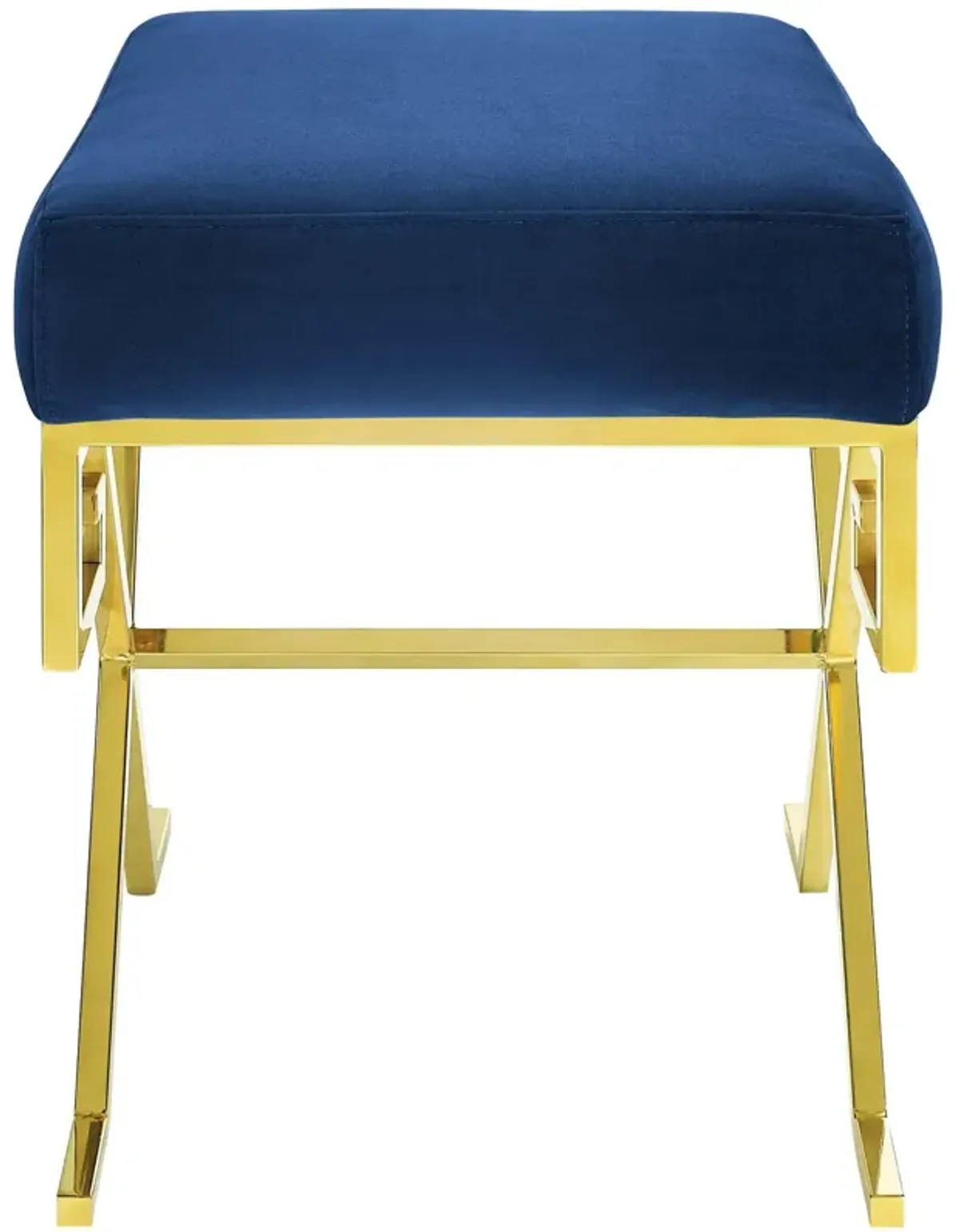 Twist Performance Velvet Bench by Modway Gold Navy