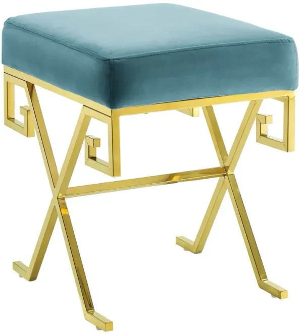 Twist Performance Velvet Bench by Modway Sea Blue