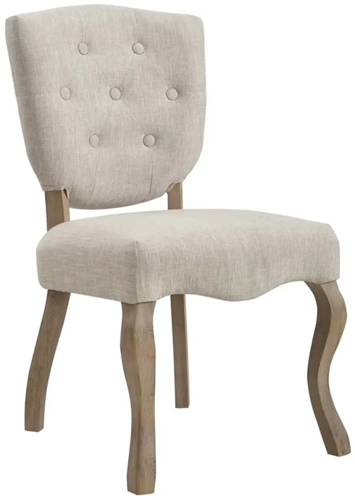 Array Vintage French Upholstered Dining Side Chair by Modway Light Gray