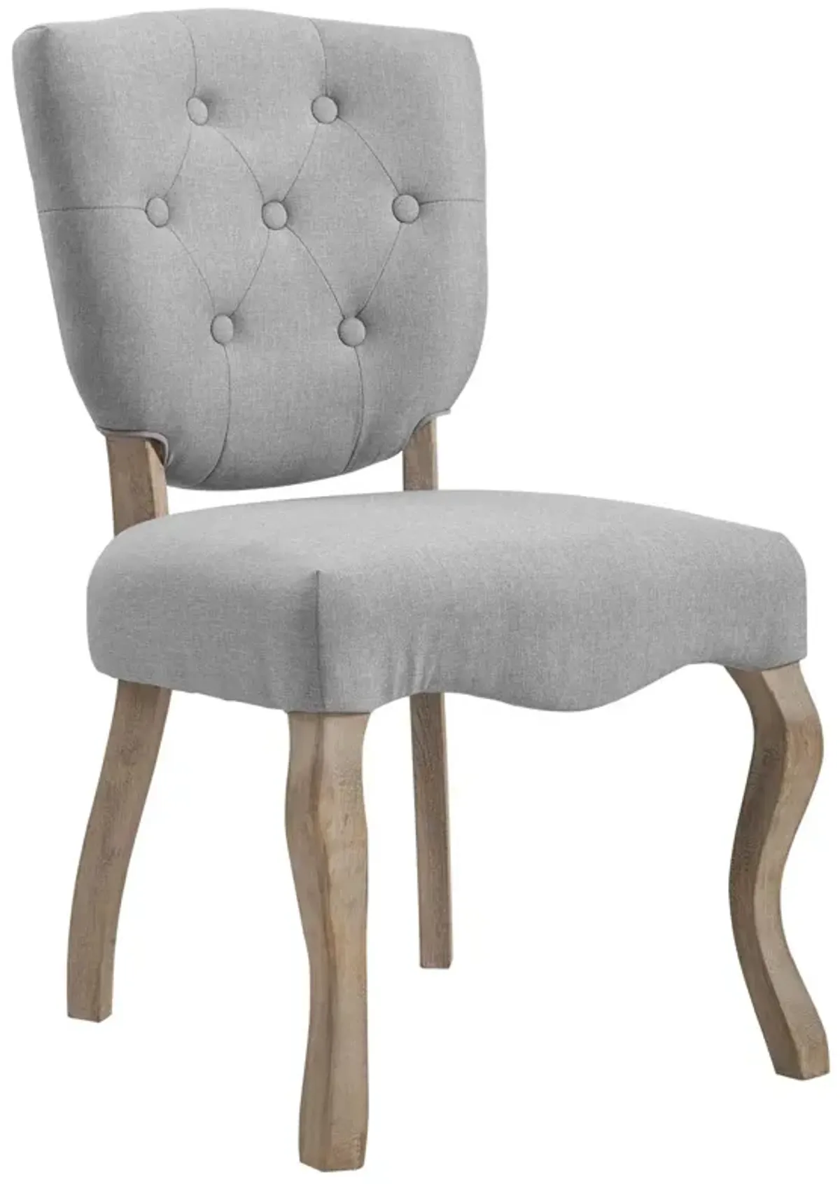 Array Vintage French Upholstered Dining Side Chair by Modway Light Gray