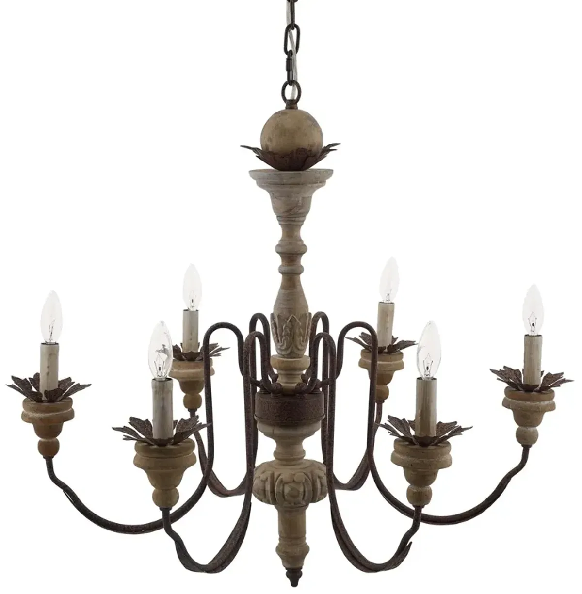 Bountiful Vintage French Pendant Ceiling Light Candelabra Chandelier by Modway