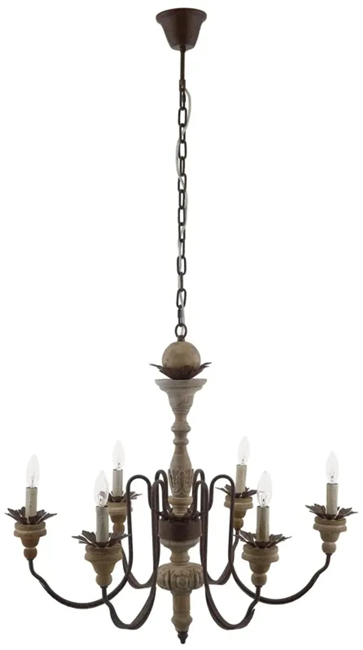 Bountiful Vintage French Pendant Ceiling Light Candelabra Chandelier by Modway