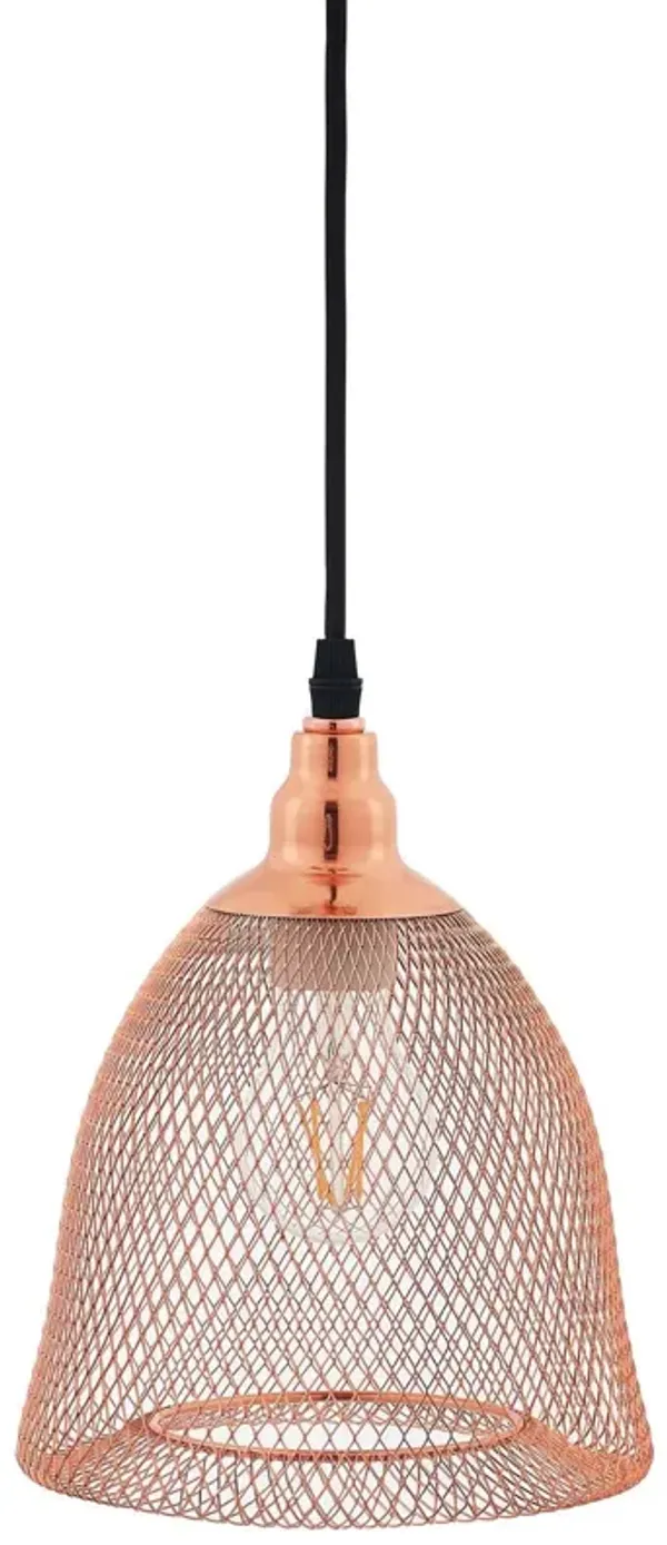 Glimmer Bell-Shaped Rose Gold Pendant Ligh by Modway