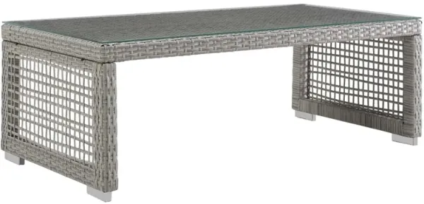 Aura Rattan Outdoor Patio Coffee Table by Modway Gray