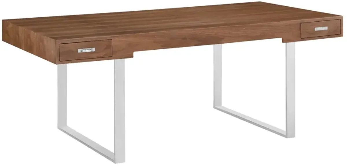 Tinker Office Desk by Modway Walnut