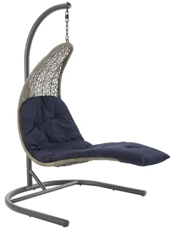 Landscape Hanging Chaise Lounge Outdoor Patio Swing Chair by Modway
