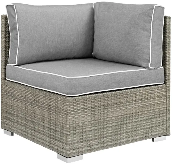 Repose Outdoor Patio Corner by Modway Light Gray Gray