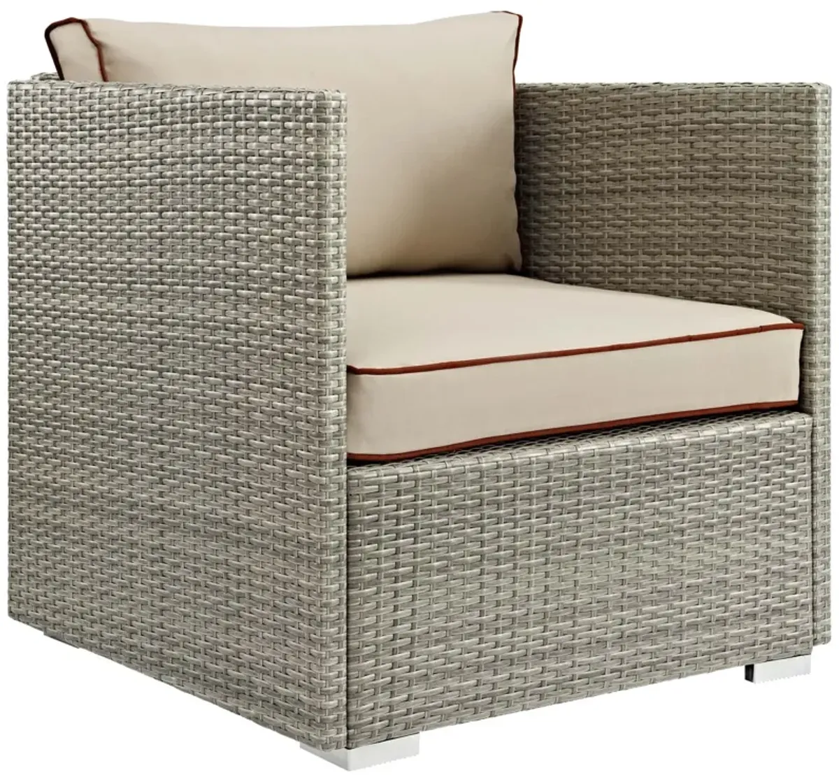 Repose Outdoor Patio Armchair by Modway Light Gray Charcoal