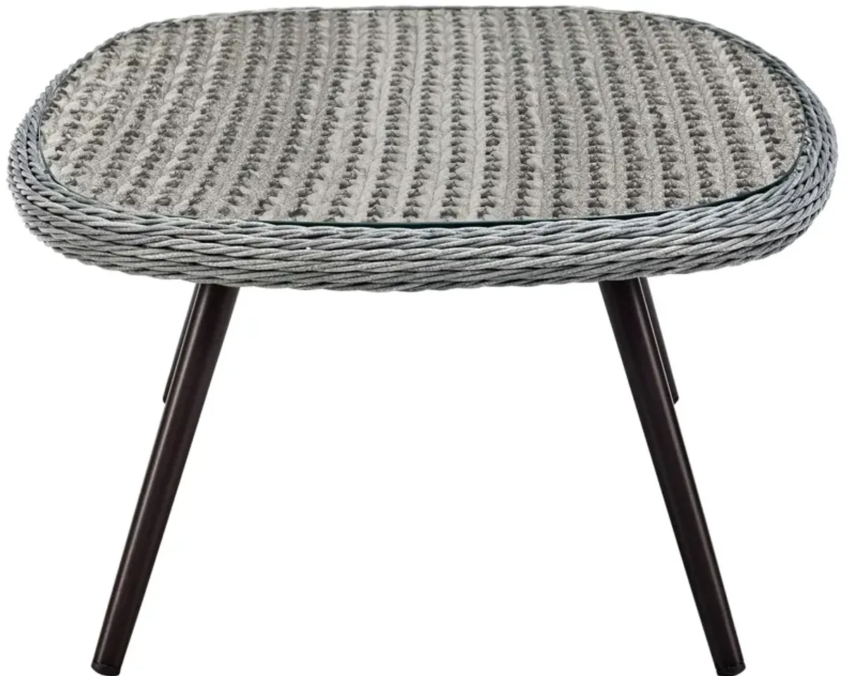 Endeavor Outdoor Patio Wicker Rattan Coffee Table by Modway Gray