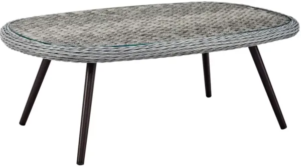 Endeavor Outdoor Patio Wicker Rattan Coffee Table by Modway Gray