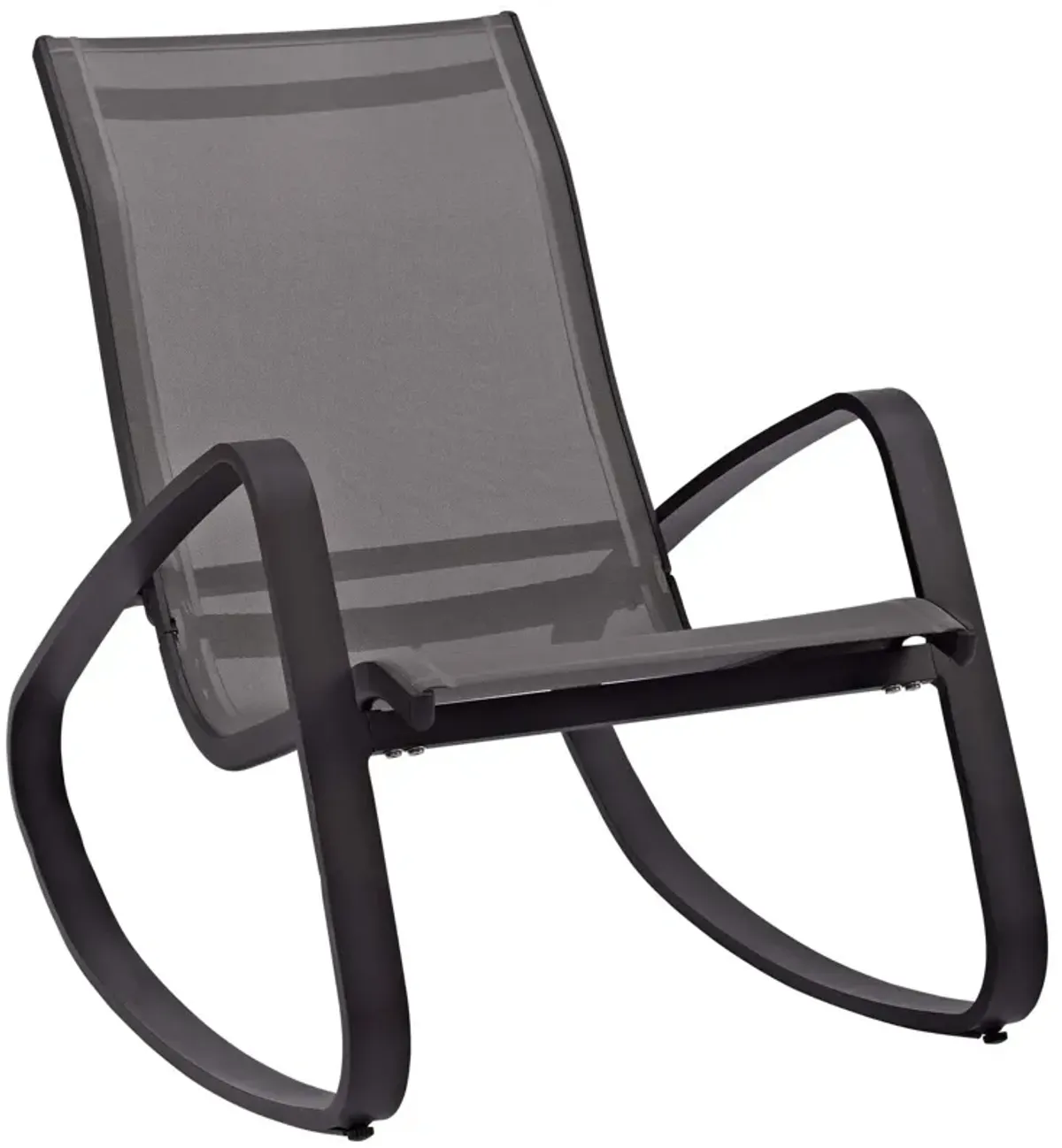 Traveler Rocking Outdoor Patio Mesh Sling Lounge Chair by Modway Espresso