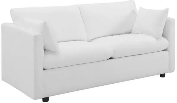 Activate Upholstered Fabric Sofa by Modway White