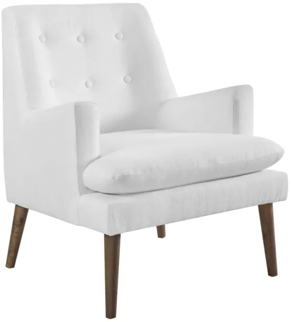 Leisure Upholstered Lounge Chair by Modway White
