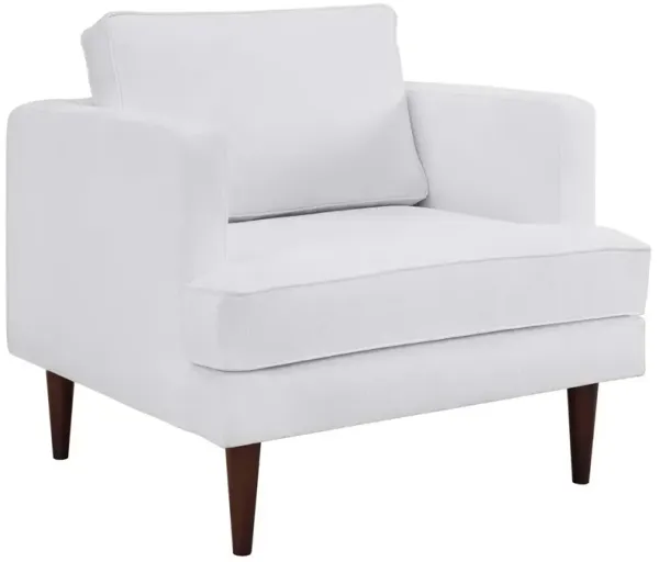 Agile Upholstered Fabric Armchair by Modway White