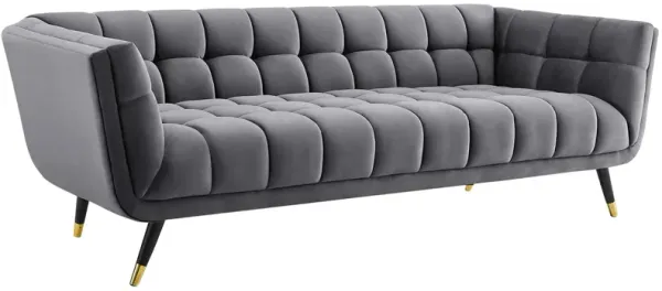 Adept Performance Velvet Sofa by Modway Gray