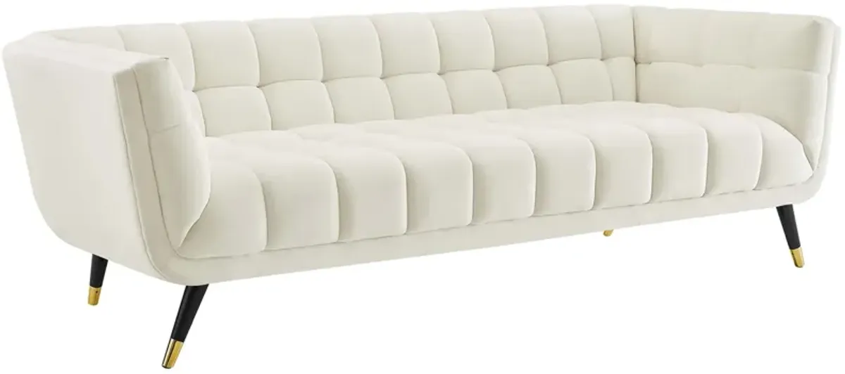 Adept Performance Velvet Sofa by Modway Ivory