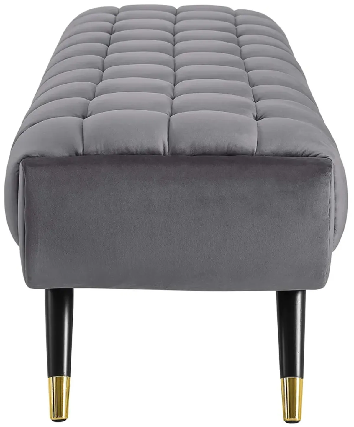 Adept Performance Velvet Bench by Modway Gray