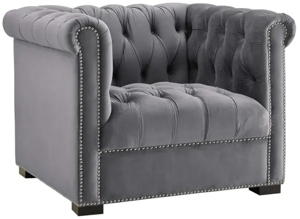 Heritage Performance Velvet Armchair by Modway Midnight Blue