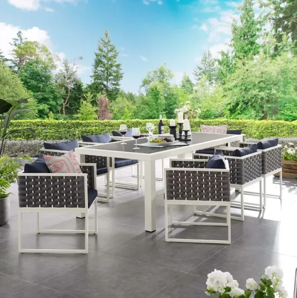 Stance 9 Piece Outdoor Patio Aluminum Dining Set by Modway