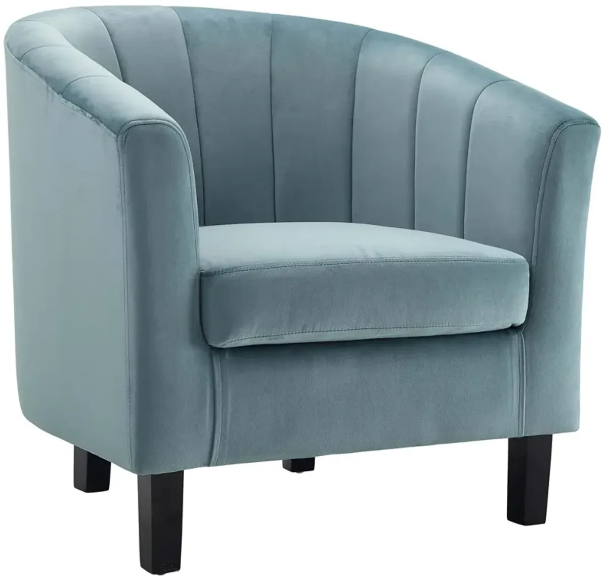 Prospect Channel Tufted Performance Velvet Armchair by Modway Light Blue