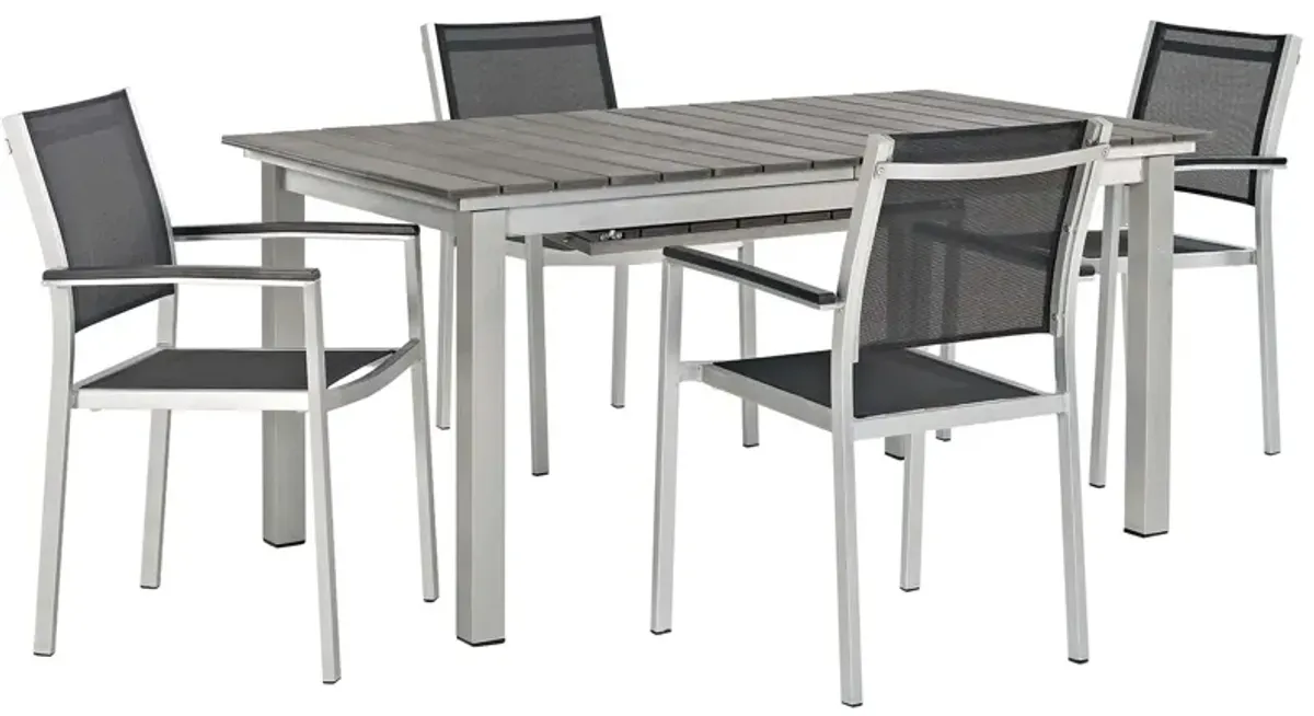 Shore 5 Piece Outdoor Patio Aluminum Dining Set by Modway